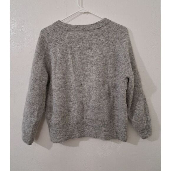 Madewell Womens Small Dolman Sleeve SOFT Alpaca Wool Gray Sweater - Picture 3 of 8